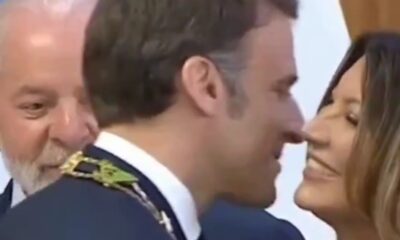 Troca de olhares entre Janja e Macron gera memes e polêmica nas redes sociais