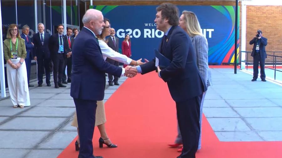 Tensão no G20: encontro frio entre Lula e Milei marca abertura do evento no Rio